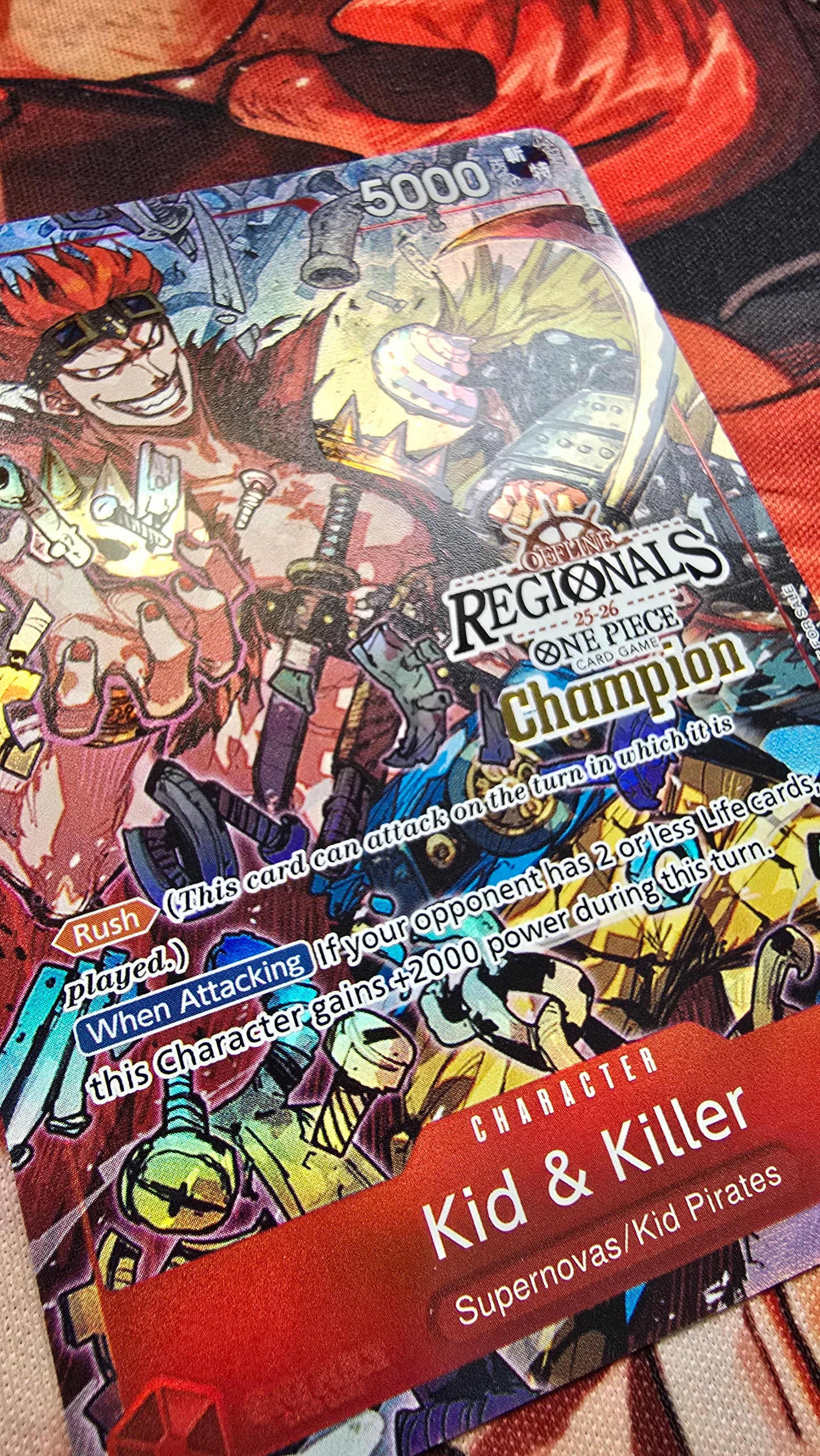 Kid & Killer Champion Offline Regional One Piece TCG Textured Promo Custom Made Cards