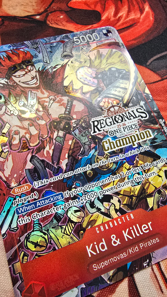 Kid & Killer Champion Offline Regional One Piece TCG Textured Promo Custom Made Cards