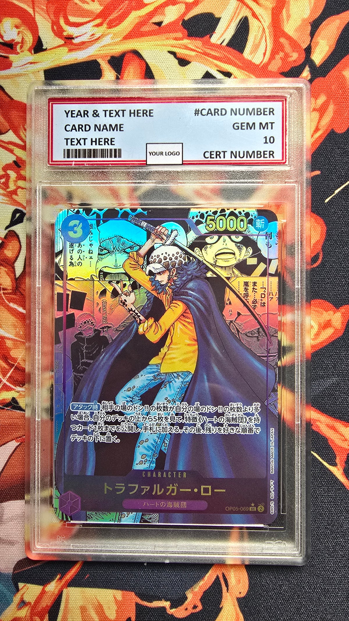 JAPANESE Graded PSA 10 Style One Piece TCG OP01 - OP16 Manga Premium Quality Textured Cards Card Proxy
