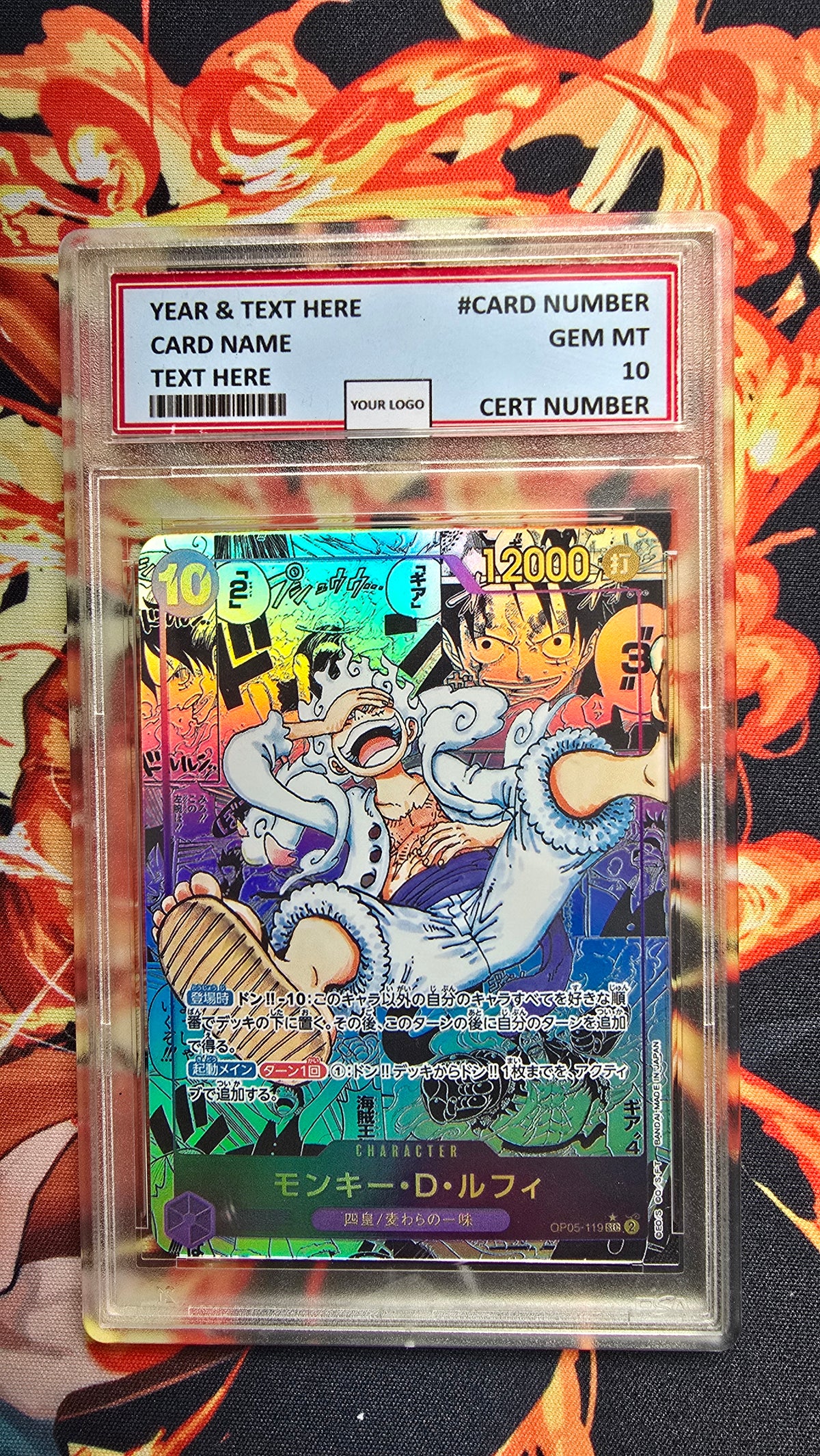 JAPANESE Graded PSA 10 Style One Piece TCG OP01 - OP16 Manga Premium Quality Textured Cards Card Proxy