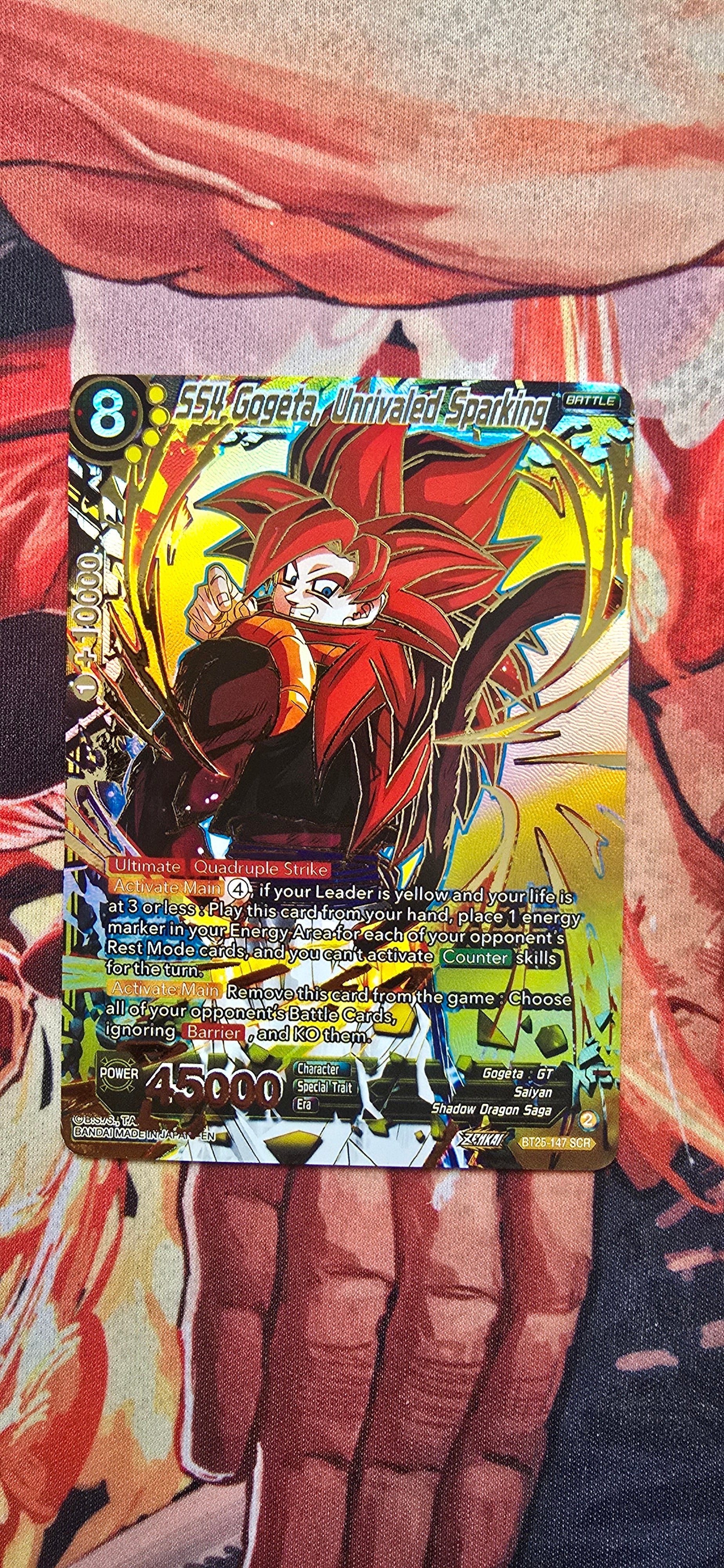 gogeta dragon ball super card game SS4 Gogeta, Unrivaled Sparking BT25-147 Legend Of The Dragon Balls Dra – OP  Proxies TCG