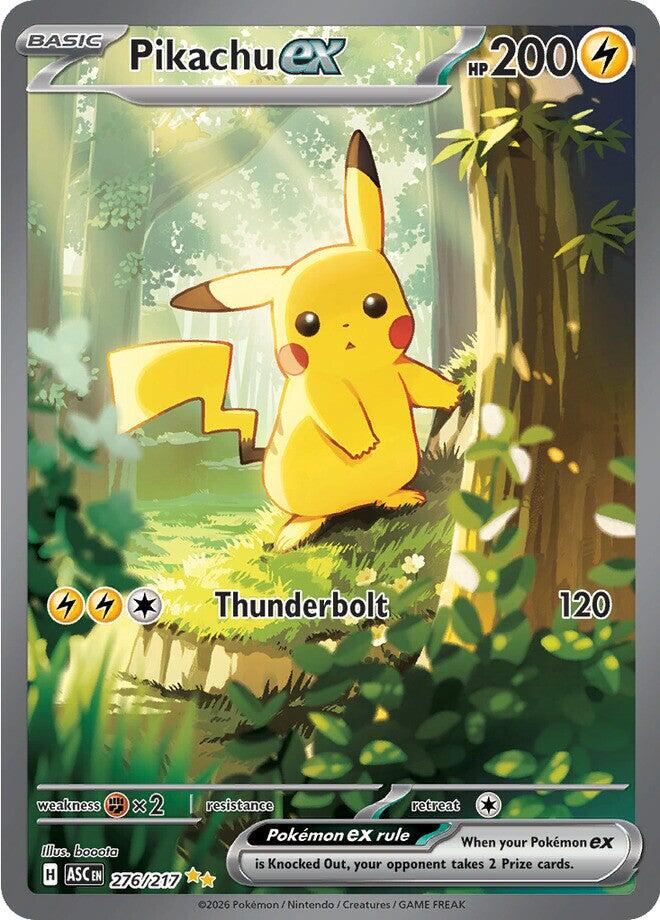 PREORDER: Pikachu ex 276/217 SIR Special Illustration Pokemon Ascended Heroes Custom Made Proxy Card