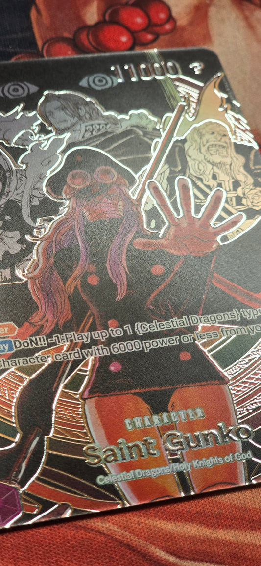 OP18 Saint Gunko Pirate Crew Manga Holo One Piece Card Game TCG Custom Made Proxy Card