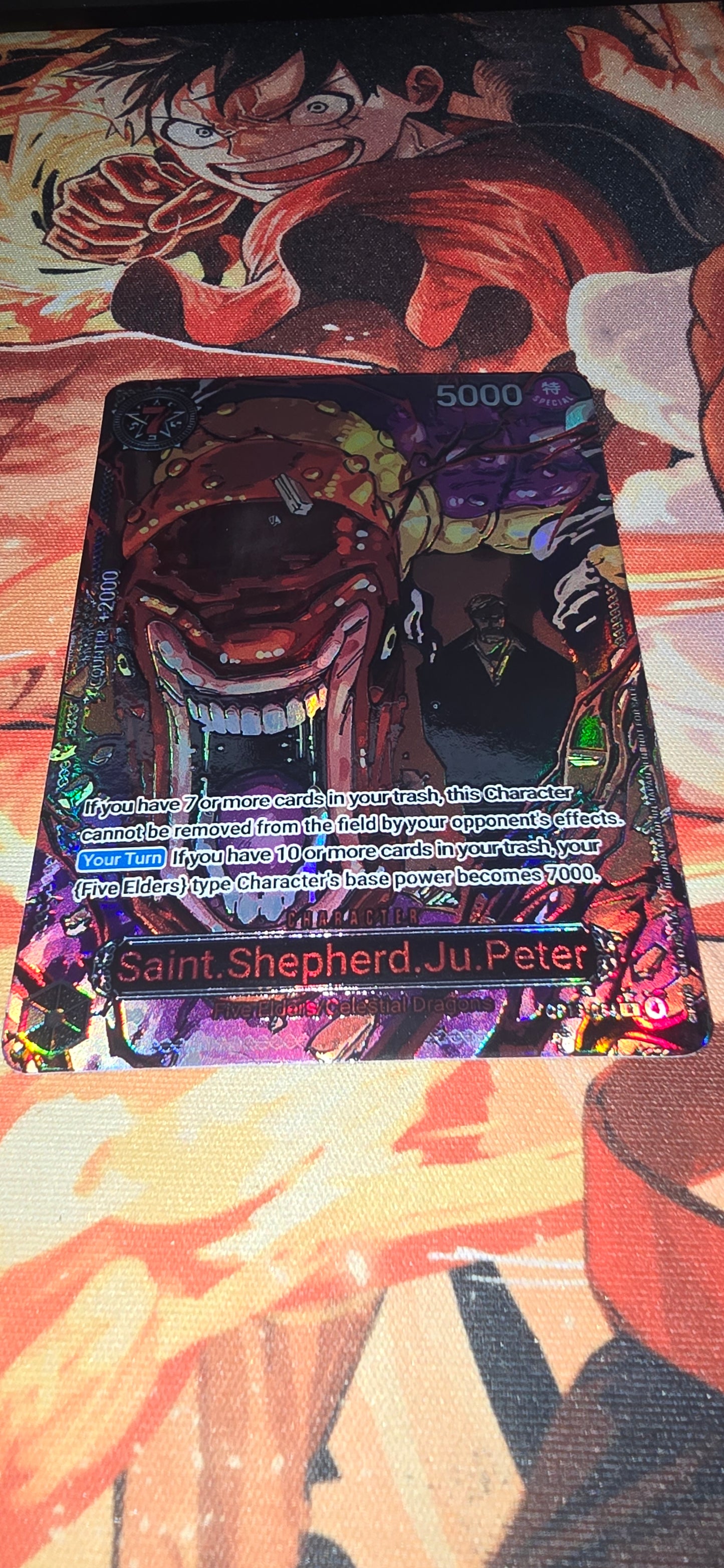 OP13 Saint Shepherd Ju Peter Alt Art One Piece Premium Quality Textured Proxy Custom Made Card