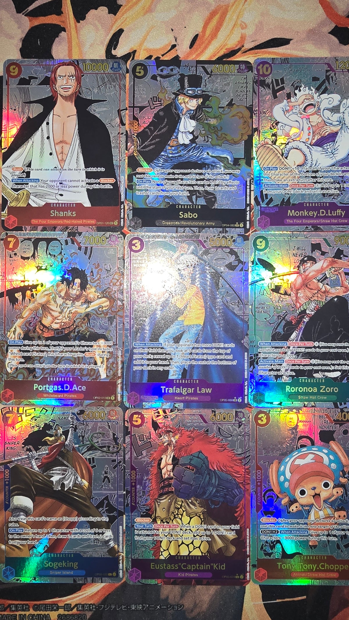 38 Card Bundle: OP01-OP17 COMPLETE Manga Bundle Set Premium Quality Textured One Piece English Proxy Cards