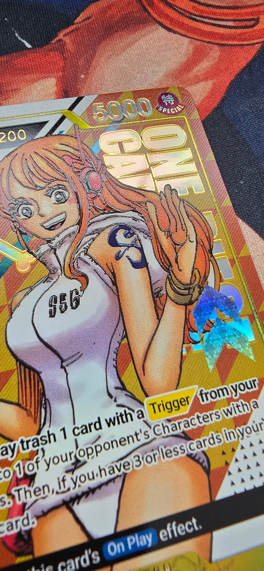 PREORDER: Serial Nami Flagship OP08 Premium Textured One Piece Card Game OP TCG Proxy English