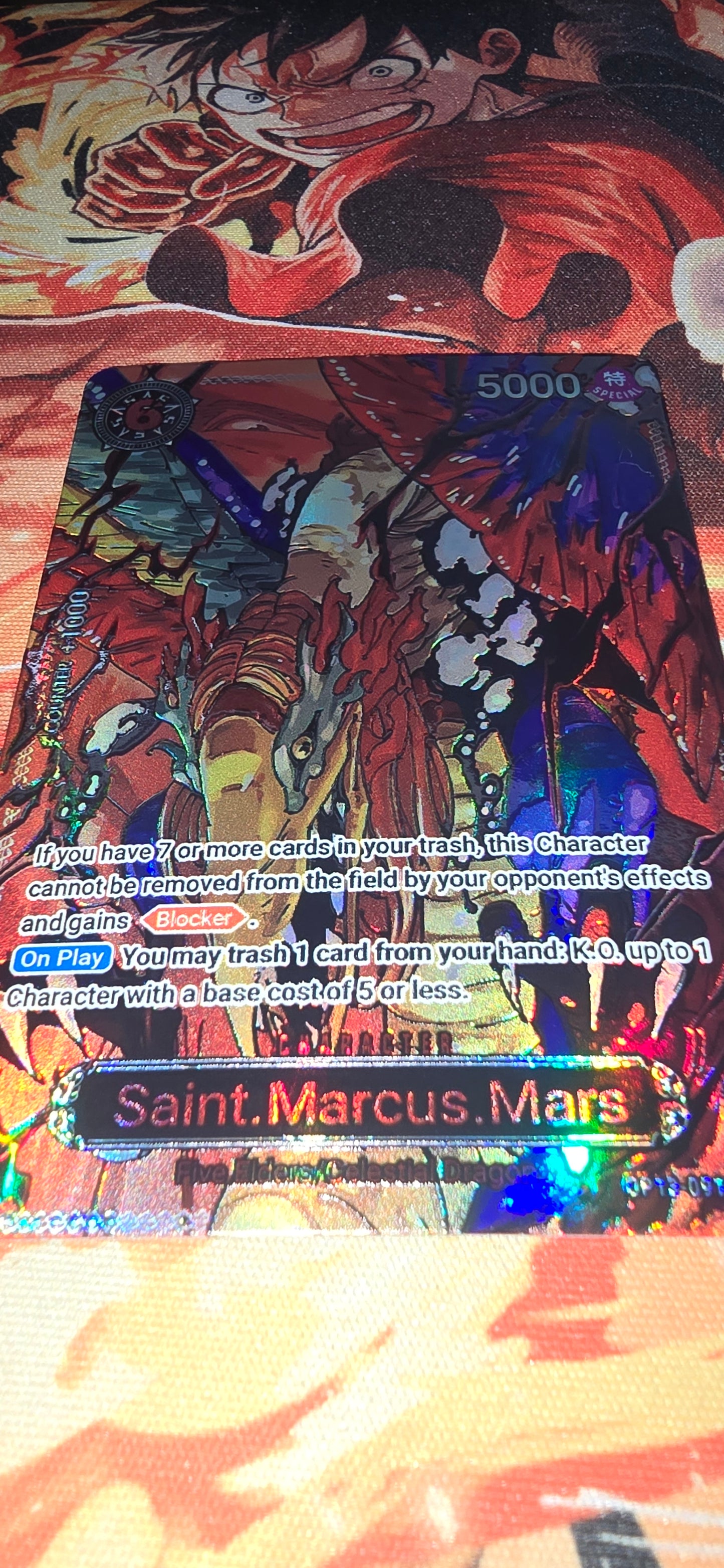 OP13 Saint Marcus Mars Alt Art One Piece Premium Quality Textured Proxy Custom Made Card