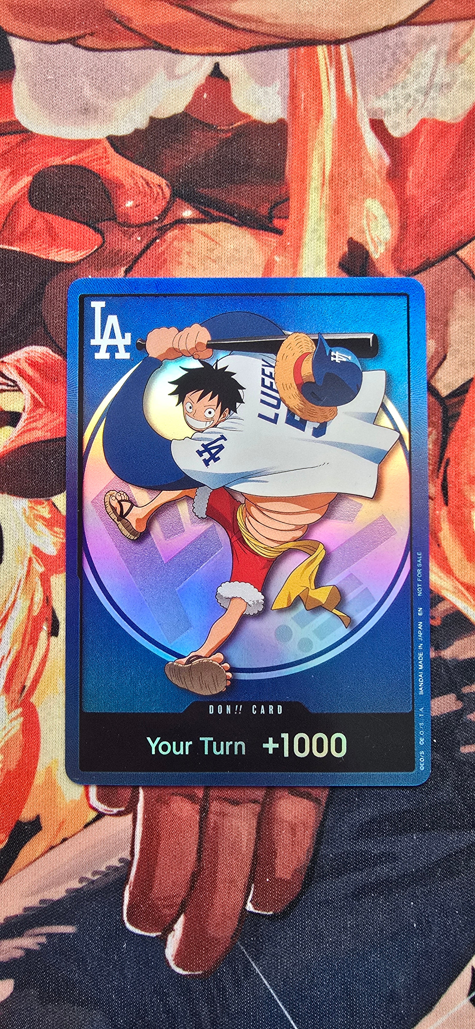 LA Dodgers X One Piece Monkey D Luffy DON!! Special Promo Card OP