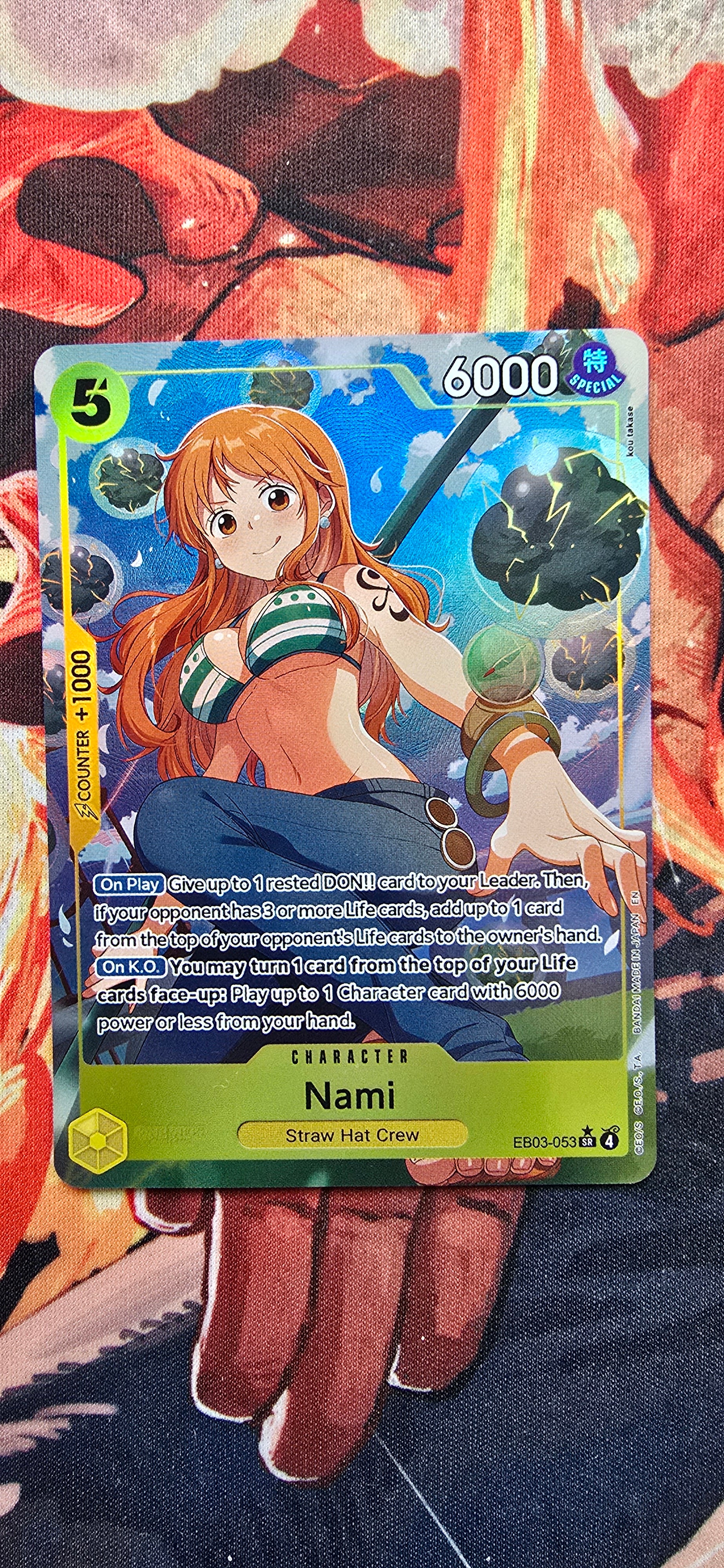 EB03 Nami Alt Art Textured Holo One Piece TCG Proxy Card – OP