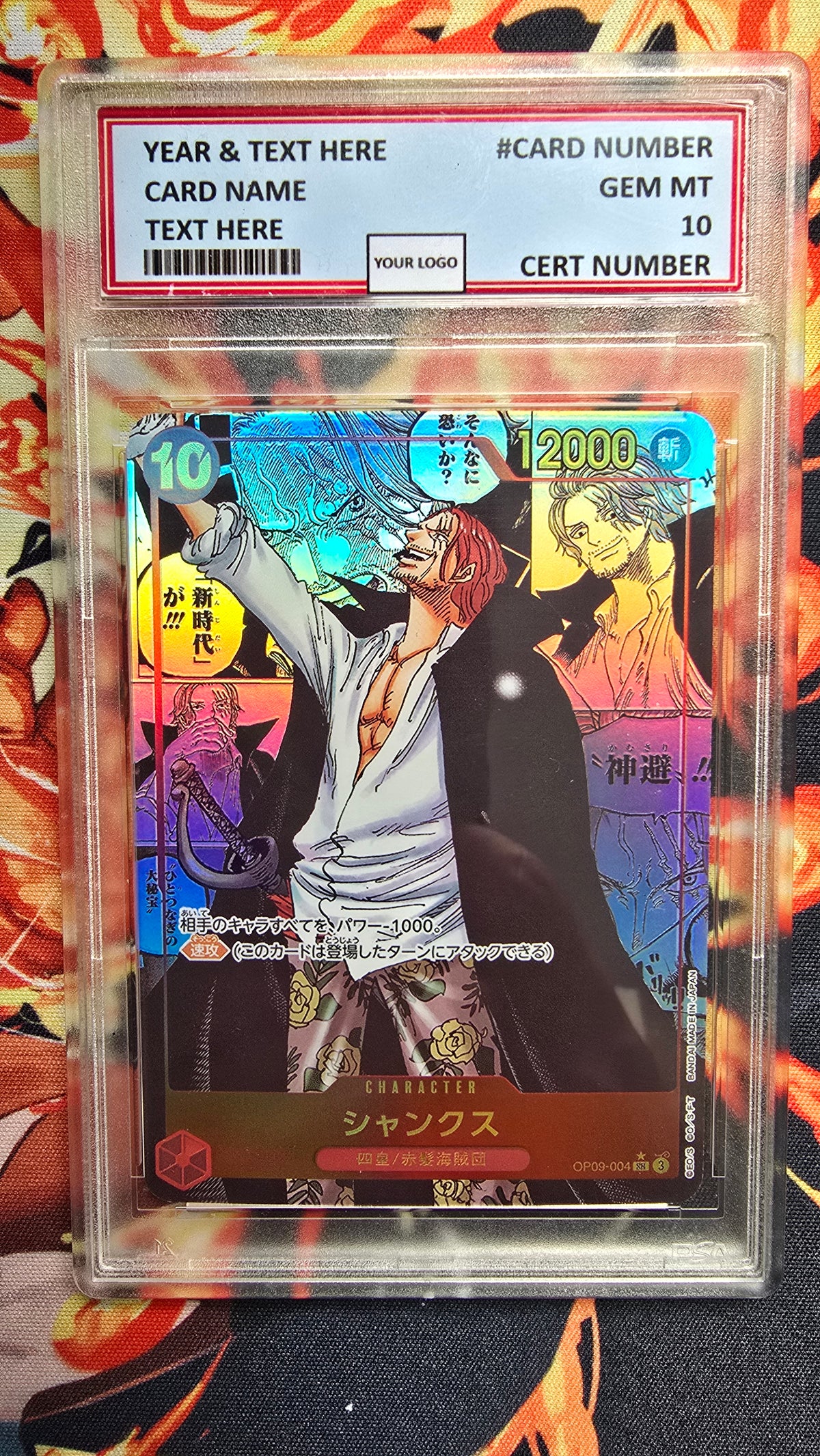JAPANESE Graded PSA 10 Style One Piece TCG OP01 - OP16 Manga Premium Quality Textured Cards Card Proxy