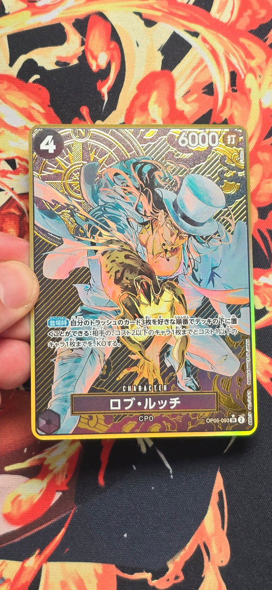 Graded PSA Style Rob Lucci Gold AA One Piece Card Game Premium Quality Textured Japanese Card Proxy Slab