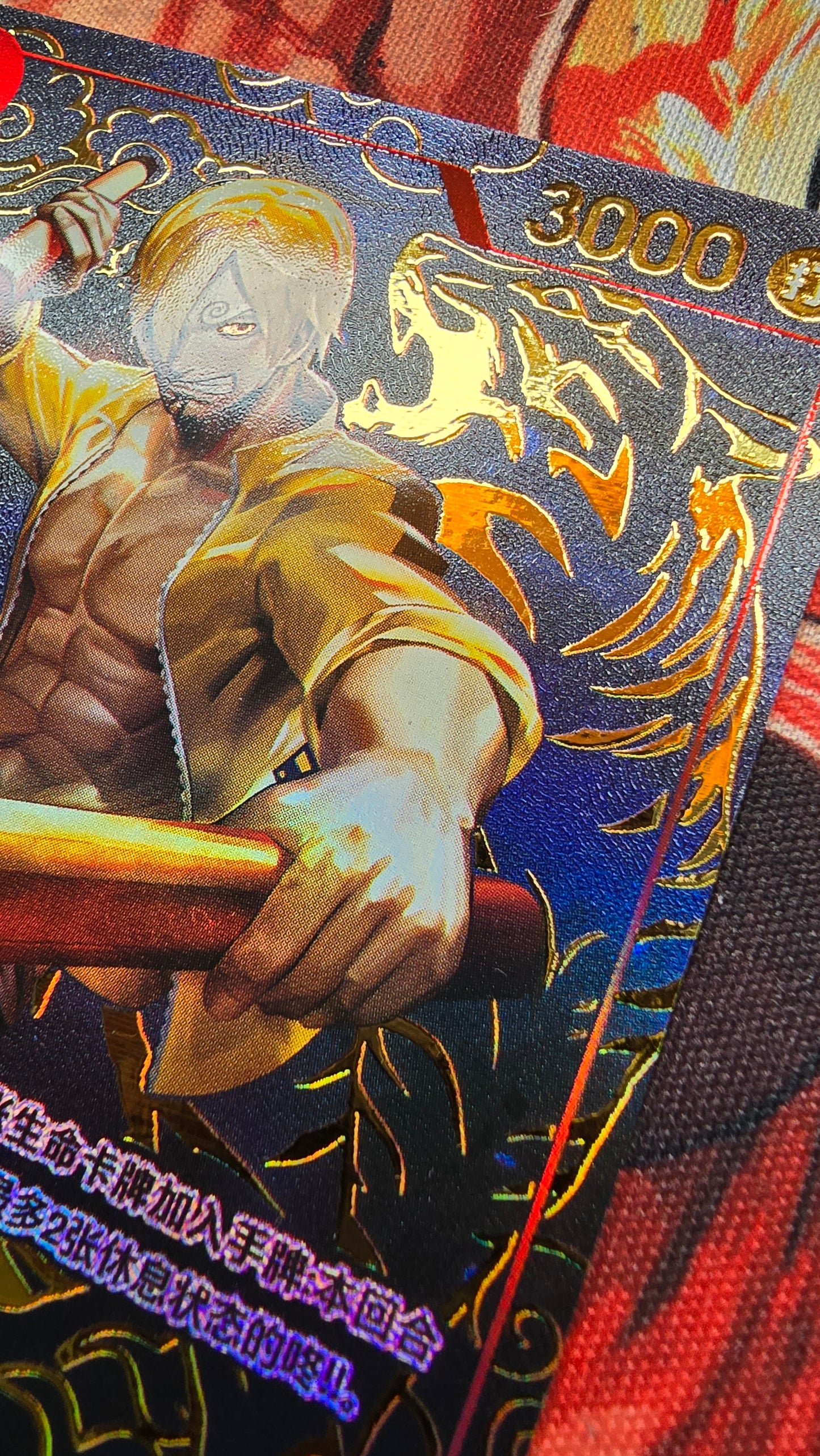 Chinese 1st Anniversary Sanji Exclusive One Piece TCG Textured Promo Custom Made Card
