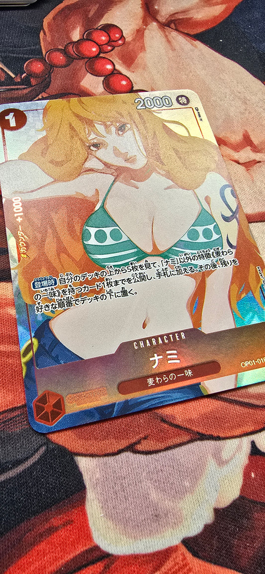 Nami OP01-016 Premium Card Girls Edition One Piece TCG Textured Custom Made Proxy Card Japanese