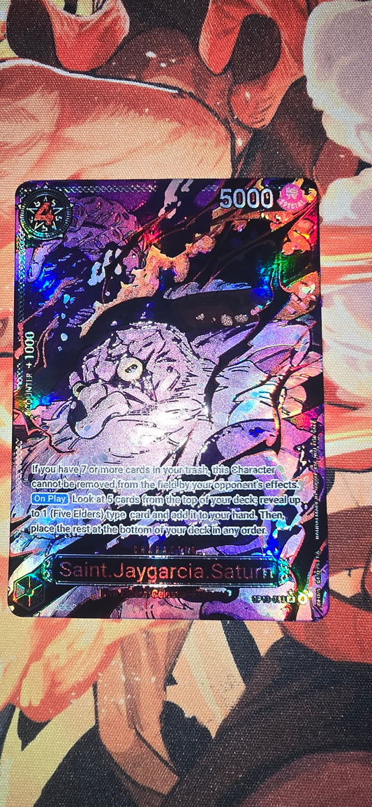 OP13 Saint Jaygarcia Saturn Alt Art One Piece Premium Quality Textured Proxy Custom Made Card