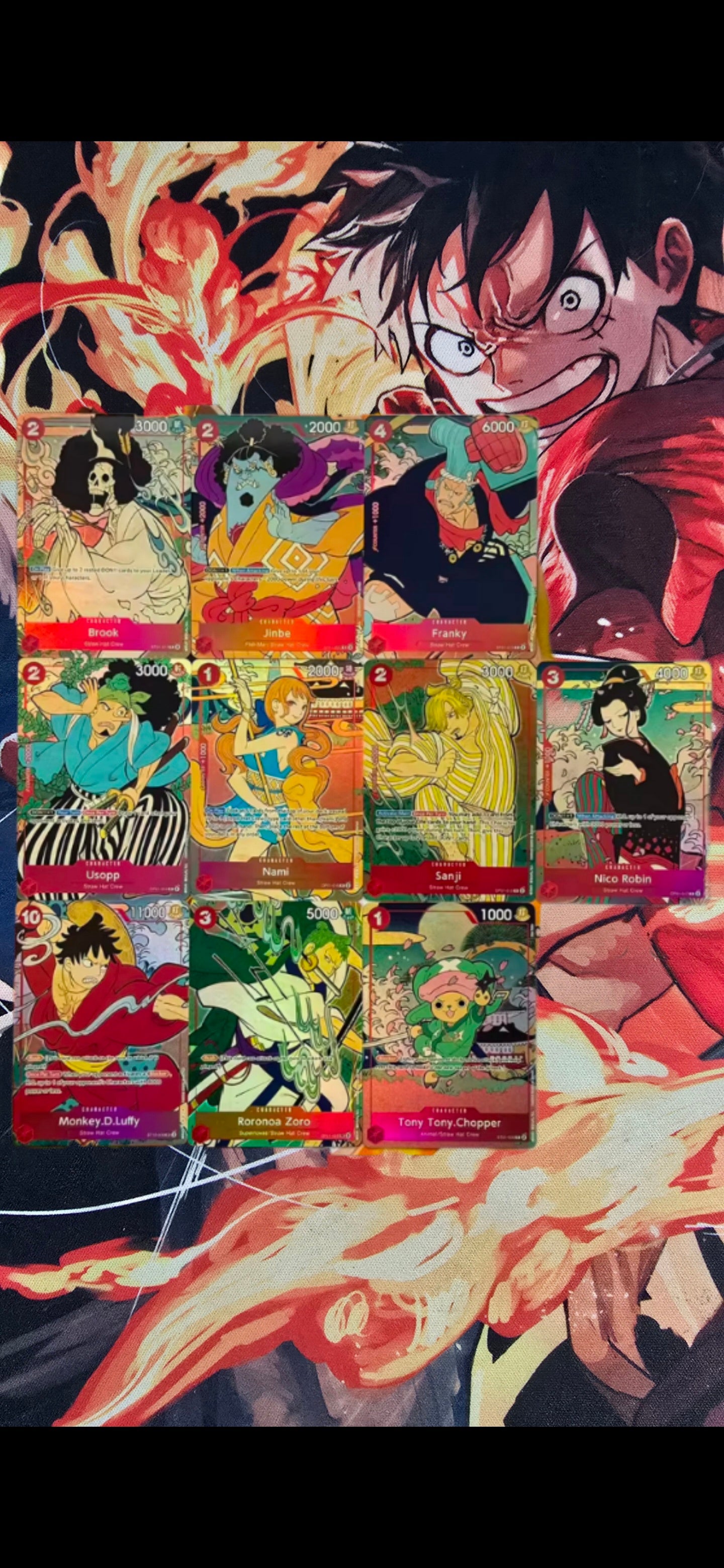 Preorder: 10 Card Bundle One Piece Card Game English 1st Anniversary Set Custom Made Cards