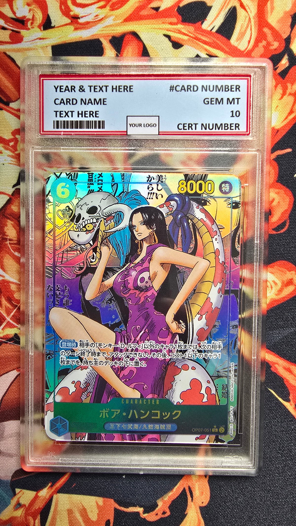 JAPANESE Graded PSA 10 Style One Piece TCG OP01 - OP16 Manga Premium Quality Textured Cards Card Proxy