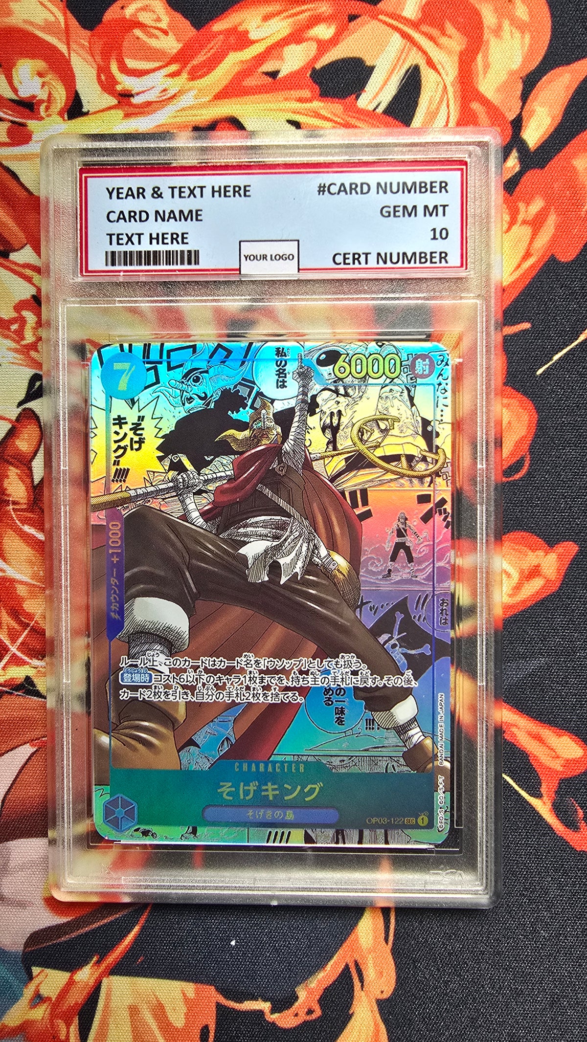 JAPANESE Graded PSA 10 Style One Piece TCG OP01 - OP16 Manga Premium Quality Textured Cards Card Proxy
