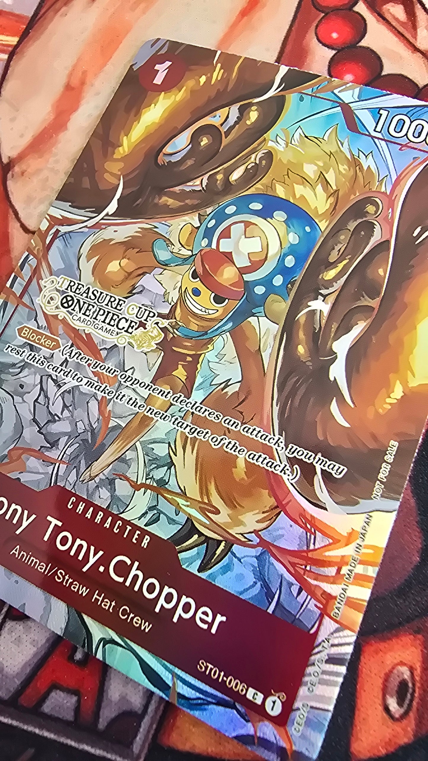 Tony Tony Chopper Treasure Cup Exclusive One Piece TCG Textured Promo Custom Made Card