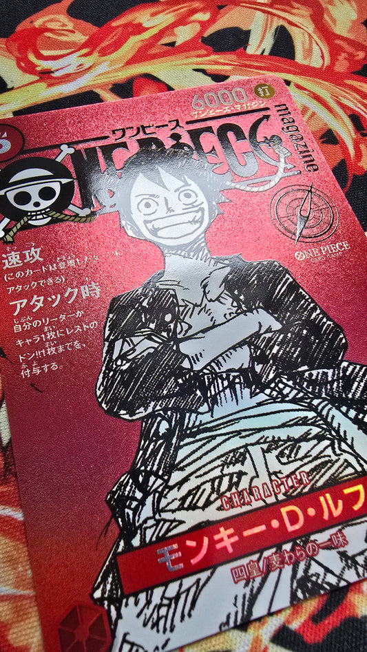 Magazine Promo Monkey D Luffy ST21-014 Textured One Piece Card Game OP TCG Proxy Japanese