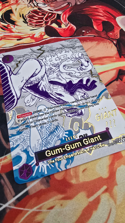 Preorder: PRB02 Gum Gum Giant One Piece Premium Quality Textured Proxy Custom Made Card