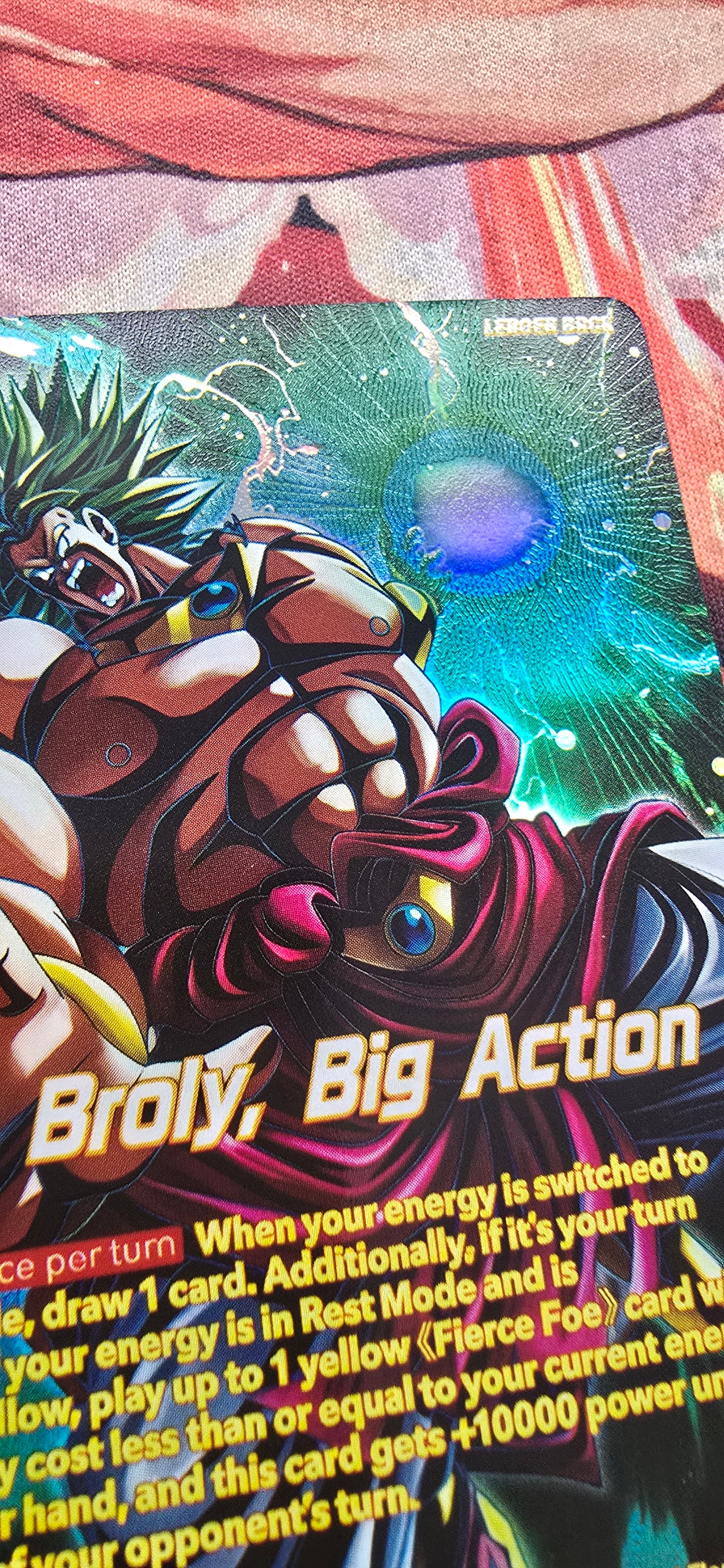 SS Broly, Big Action SLR History of Z BT27 Dragon Ball Super Proxy Card