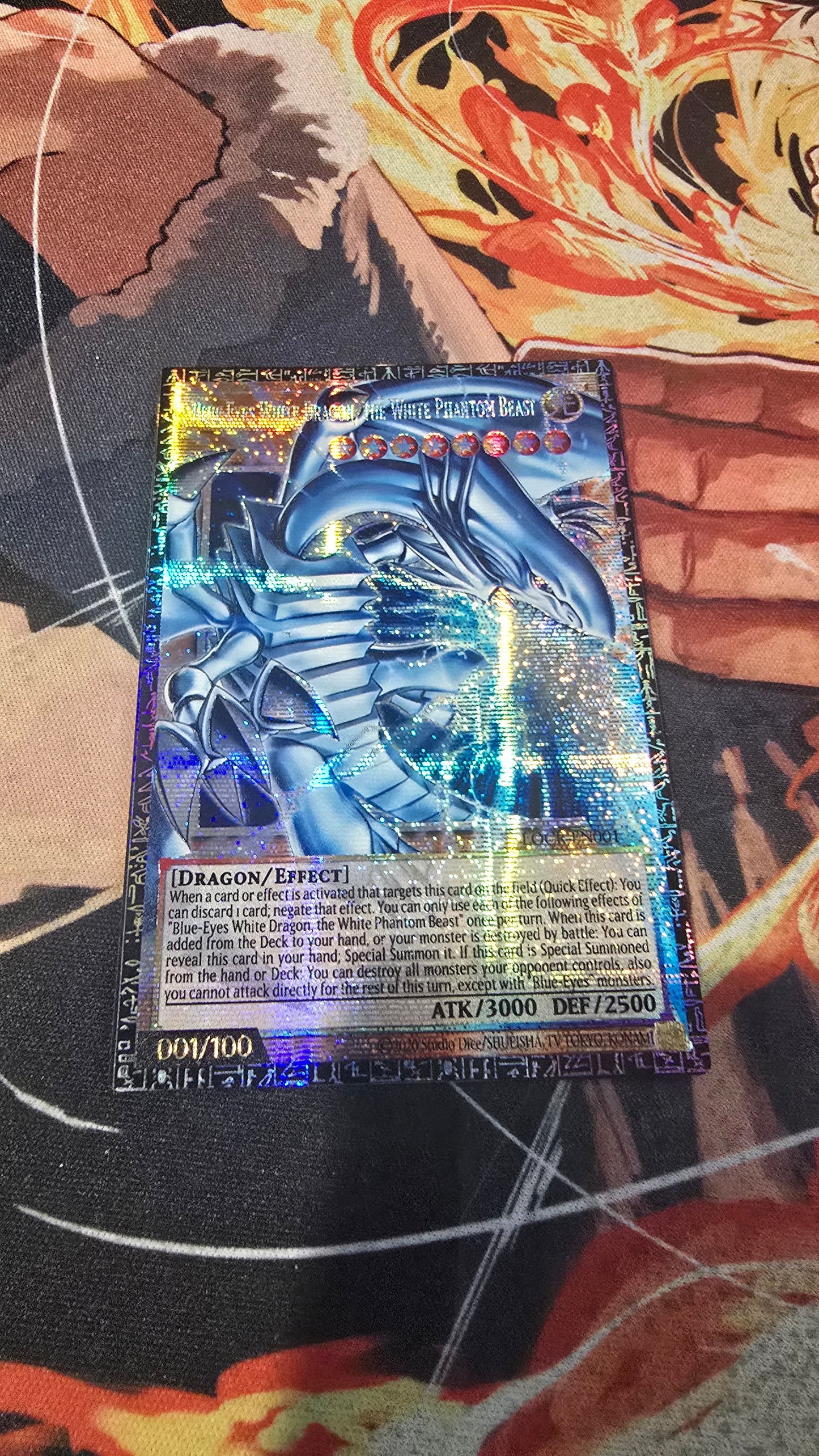 Blue-Eyes White Dragon the White Phantom Beast Grandmaster Serial Yugioh TCG Premium Proxy Custom Made Card English
