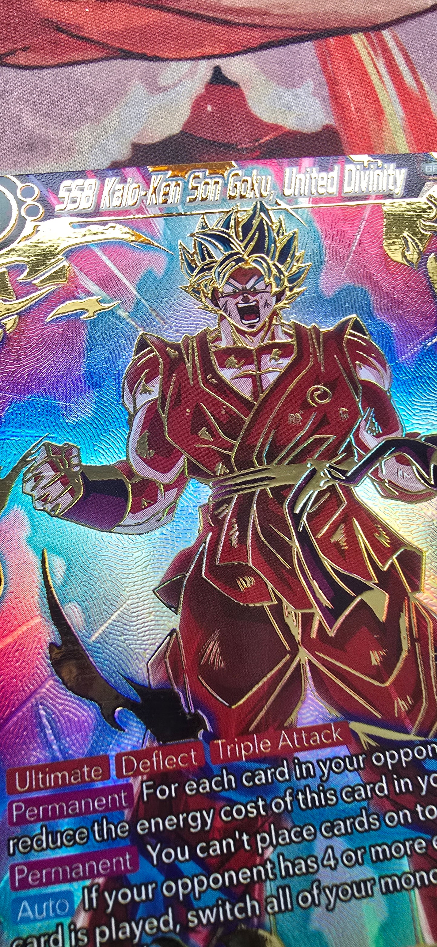 SSB Kaio-Ken Son Goku, United Divinity BT1-111 Dragon Ball Super Dawn Of The Z-Legends Proxy Card