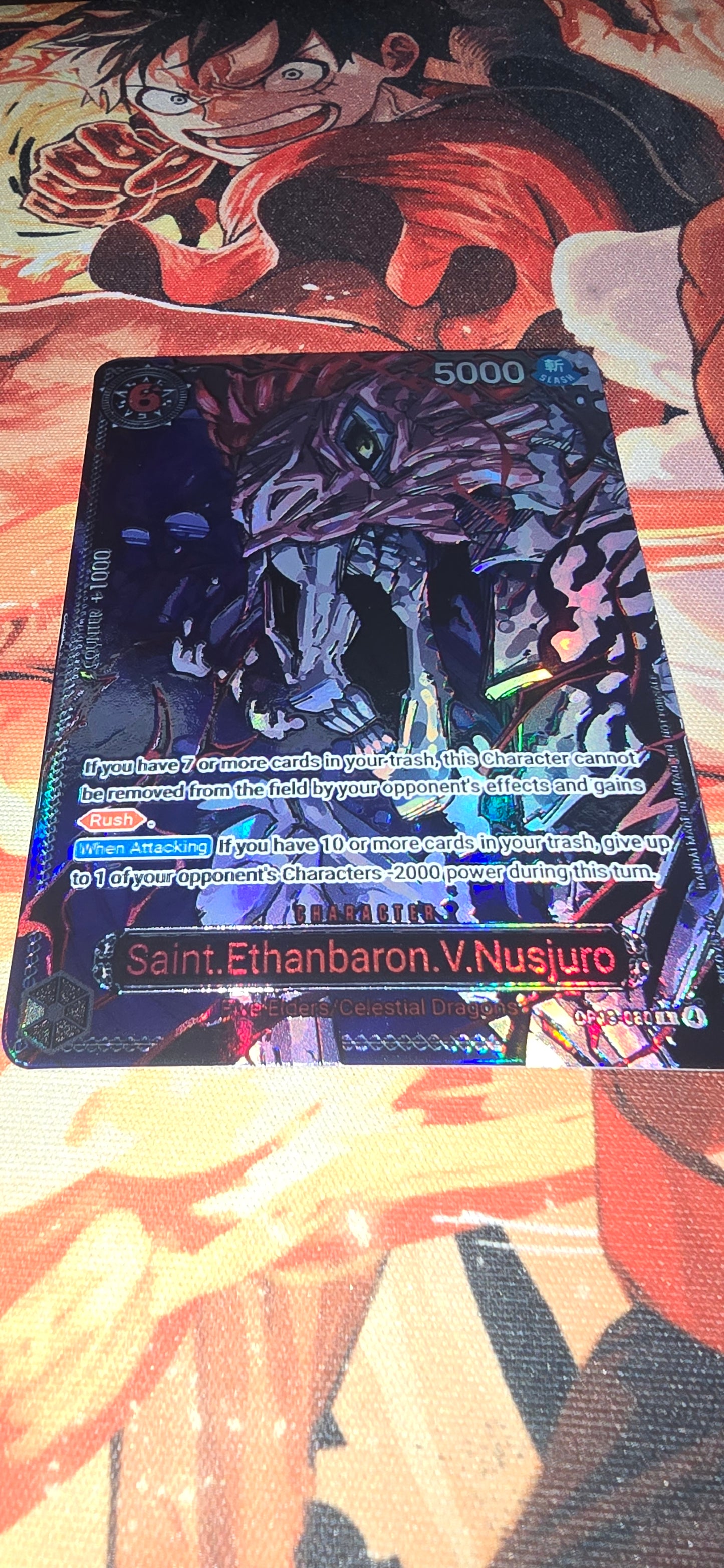 OP13 Saint Ethanbaron V Nusjuro Alt Art One Piece Premium Quality Textured Proxy Custom Made Card