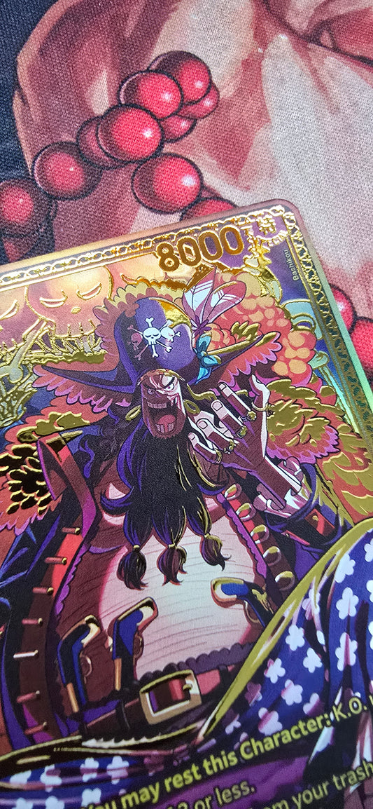 OP17 Marshall D Teach Gold SP ST27-005 Textured One Piece Card Game TCG Custom Made Proxy Card