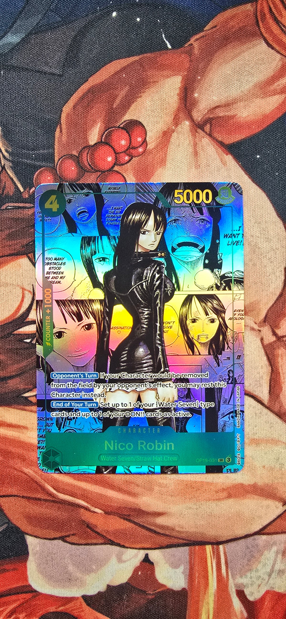 OP18 Nico Robin Manga Textured Holo One Piece Card Game TCG Custom Made Proxy Card
