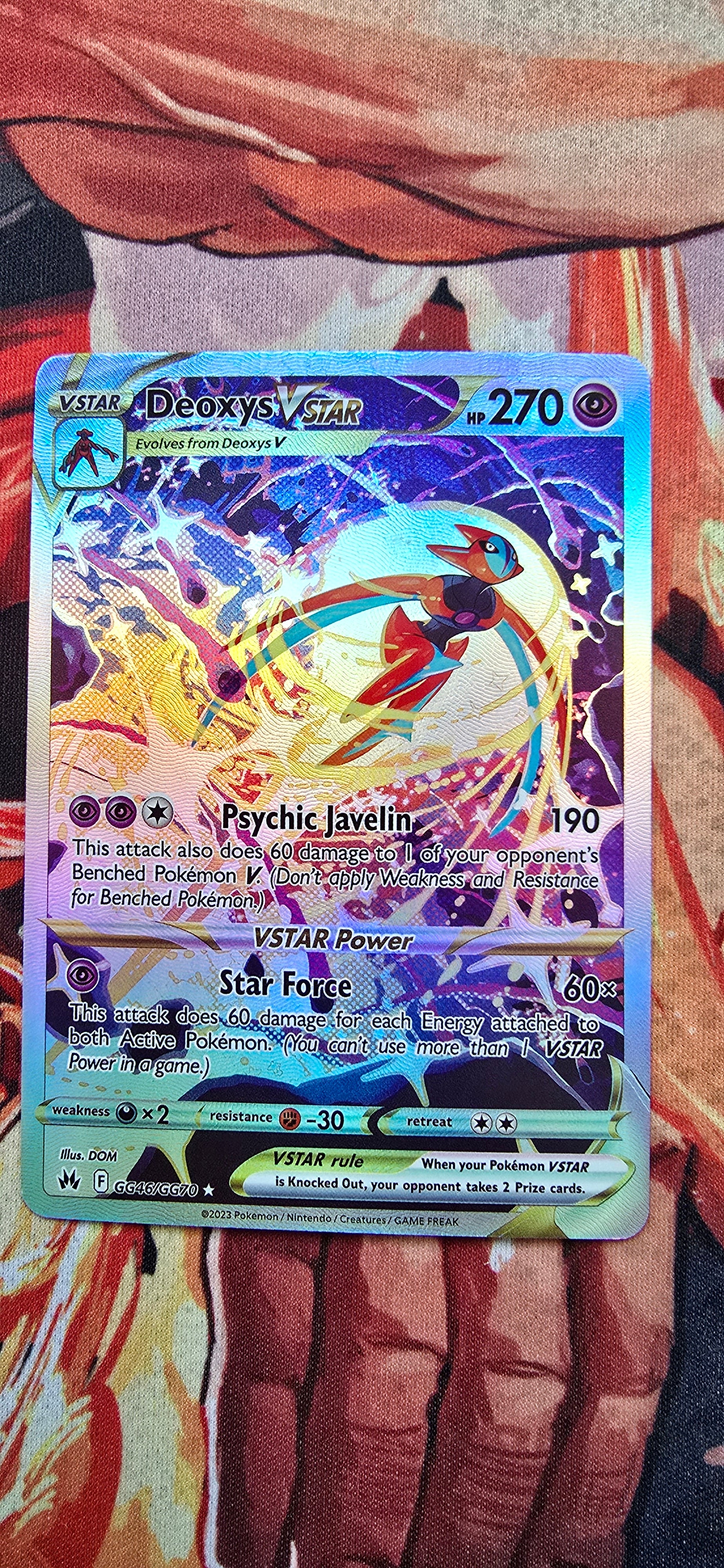 Deoxys VStar GG46 Crown Zenith Galarian Holo Pokemon Card Custom Made – OP PROXIES TCG