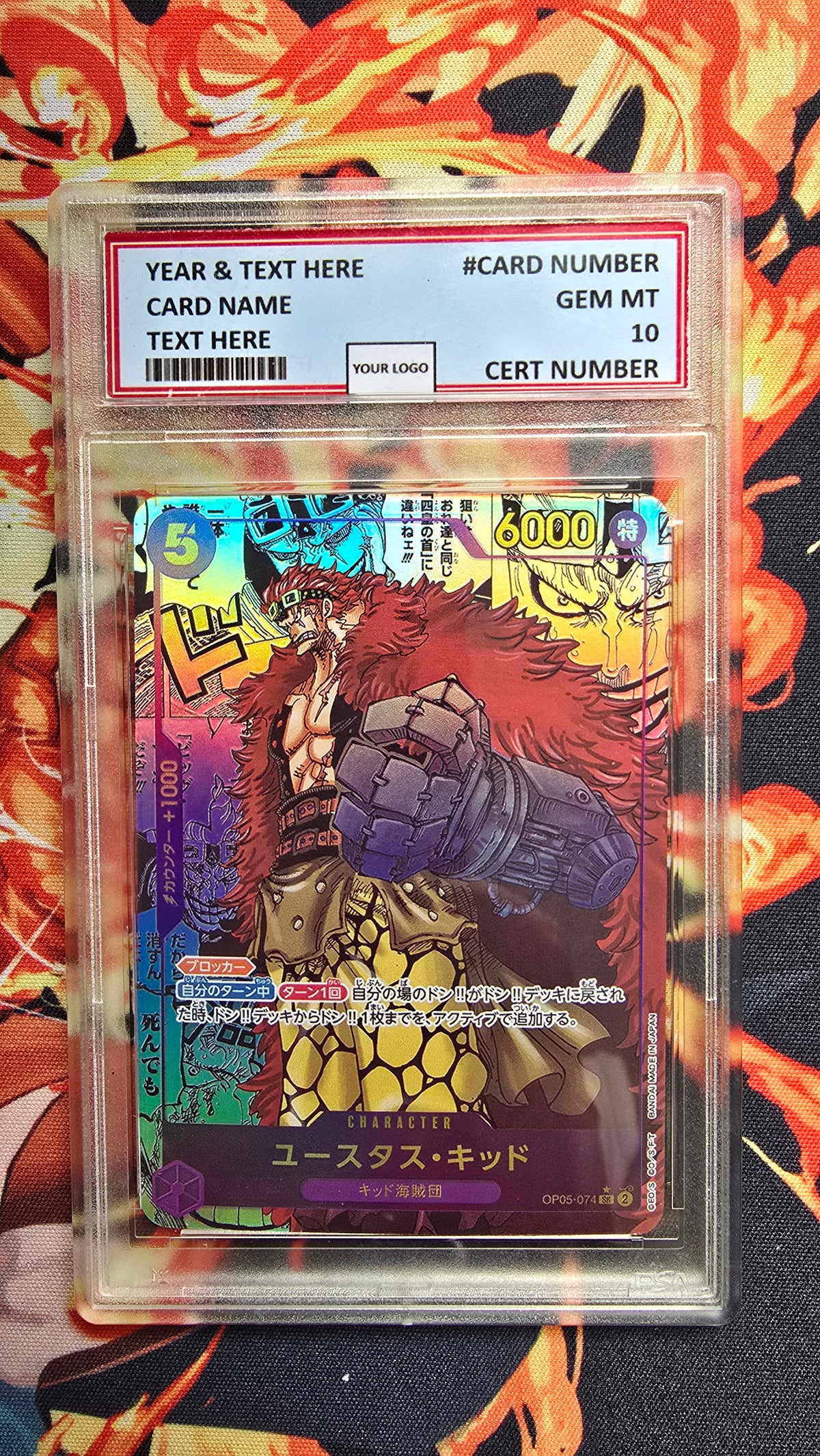 JAPANESE Graded PSA 10 Style One Piece TCG OP01 - OP16 Manga Premium Quality Textured Cards Card Proxy