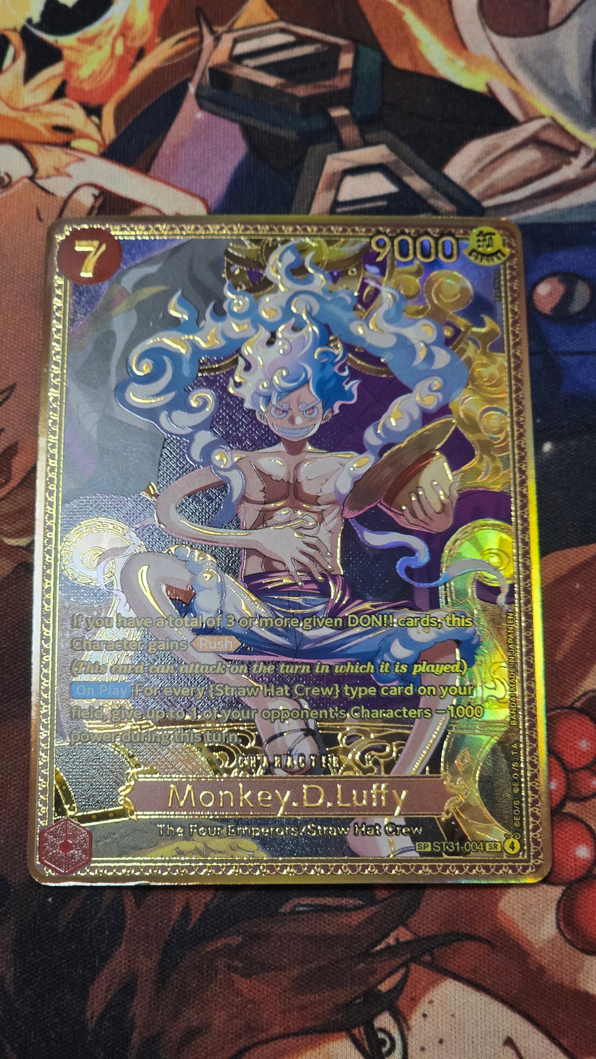 OP17 Monkey D Luffy Gold SP ST31-004 Premium Textured One Piece Card Game TCG Custom Made Proxy Card