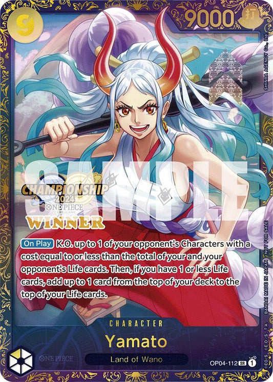 PREORDER: Yamato Championship 2024 Finals Winner One Piece TCG Textured Custom Made Proxy Card