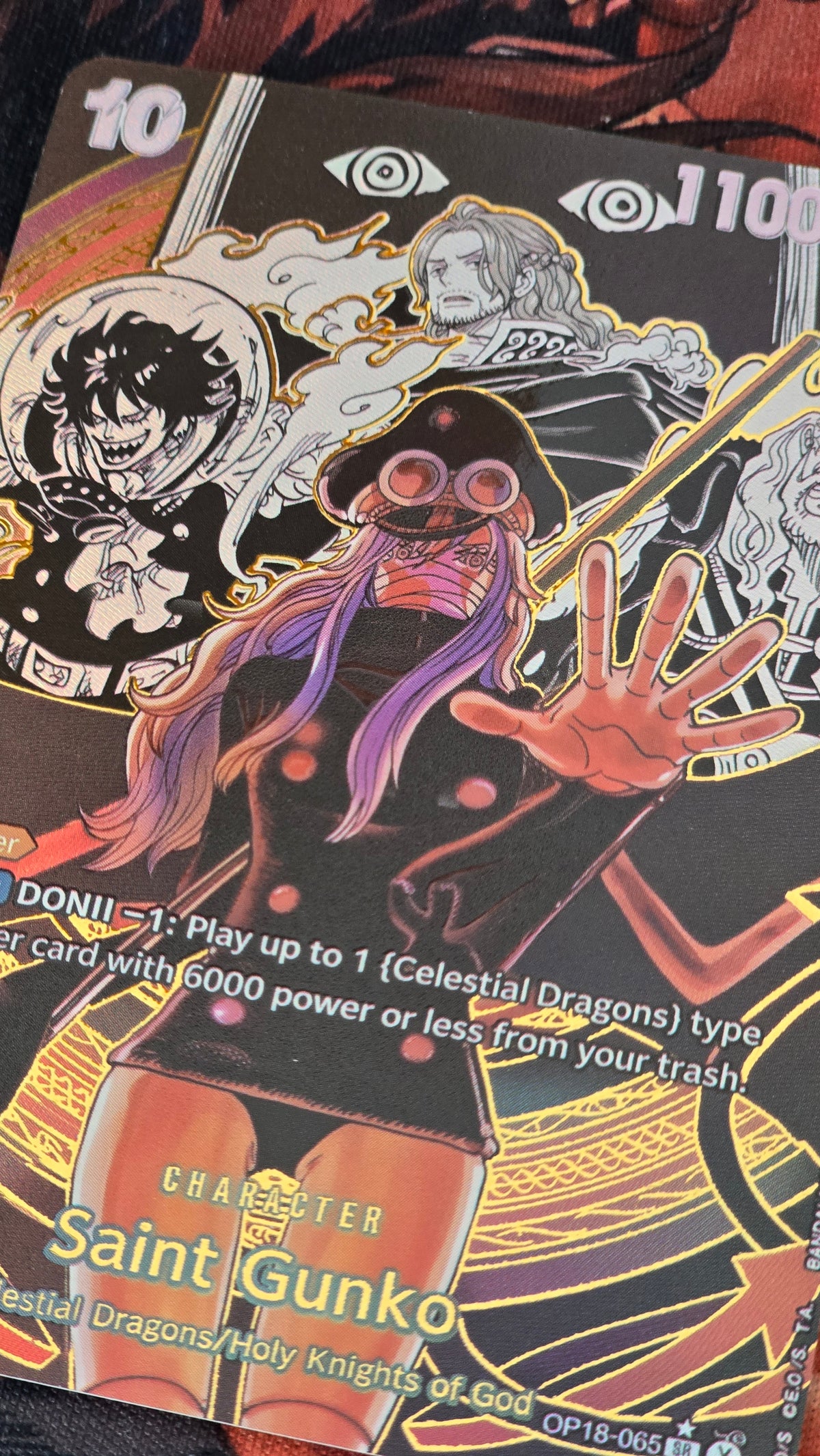 OP18 Saint Gunko Pirate Crew Manga Premium Textured One Piece Card Game TCG Custom Made Proxy Card