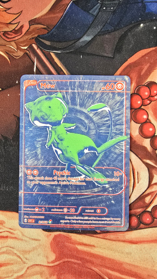 RGB Mew Blue Pokemon 30th Anniversary Textured Custom Made Proxy Card