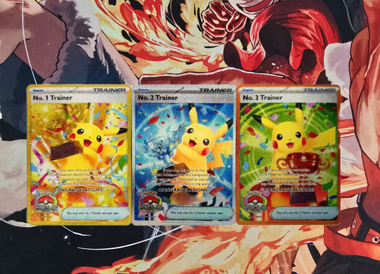 Custom Made 2024 1st, 2nd &amp; 3rd Place Trainer World Championships Pokemon TCG Winner Trophy Card