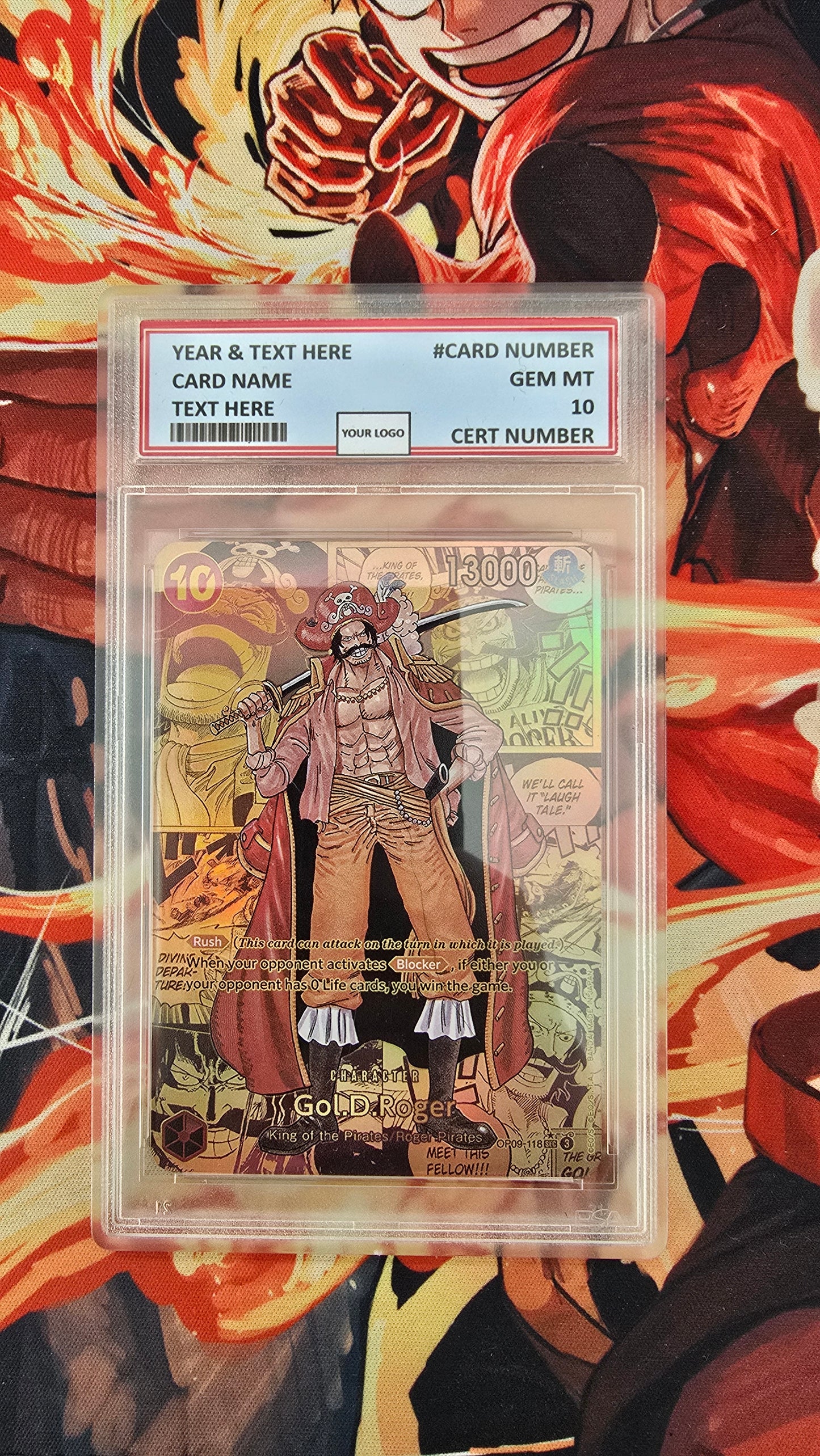 Graded PSA 10 Style One Piece TCG OP01 - EB02 Manga High Quality Textured Cards English Card Proxy
