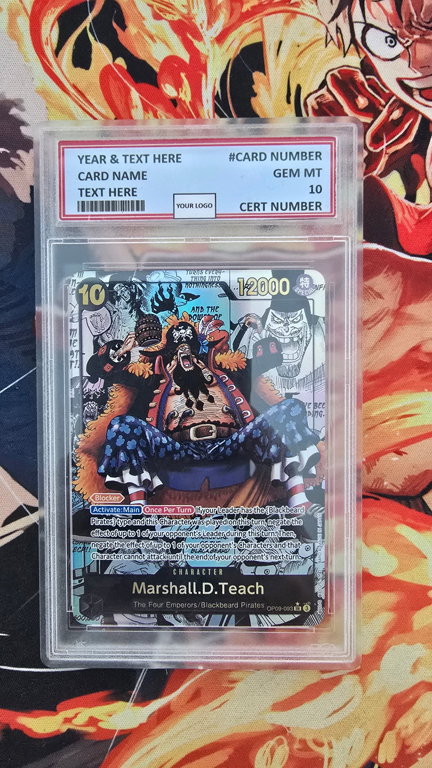 Graded PSA 10 Style One Piece TCG OP01 - EB02 Manga High Quality Textured Cards English Card Proxy