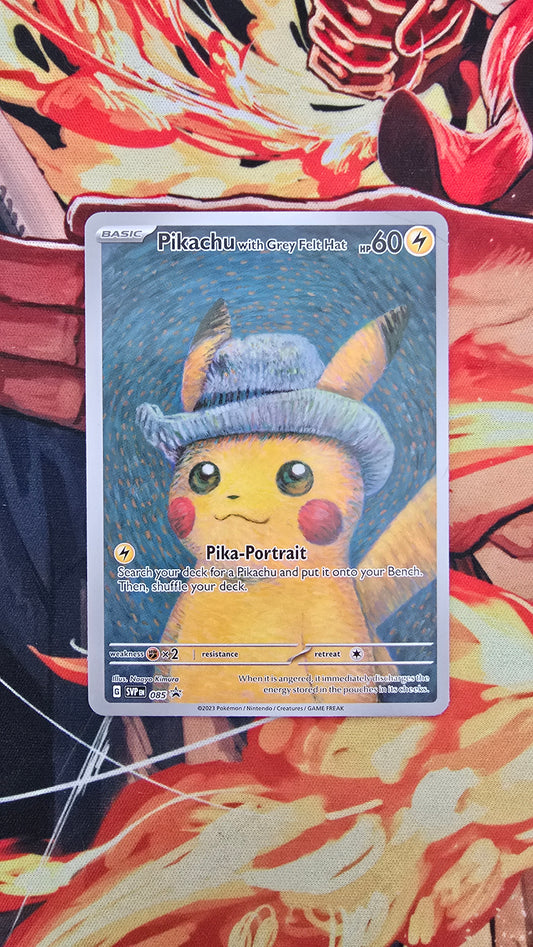 Pikachu With Grey Felt Hat Van Gogh Museum Promo Pokemon TCG Card Proxy
