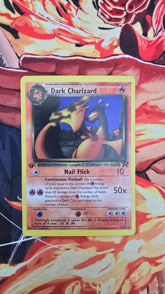 1st Edition Dark Charizard 21/82 Team Rocket Non Holo Pokemon TCG Card Proxy
