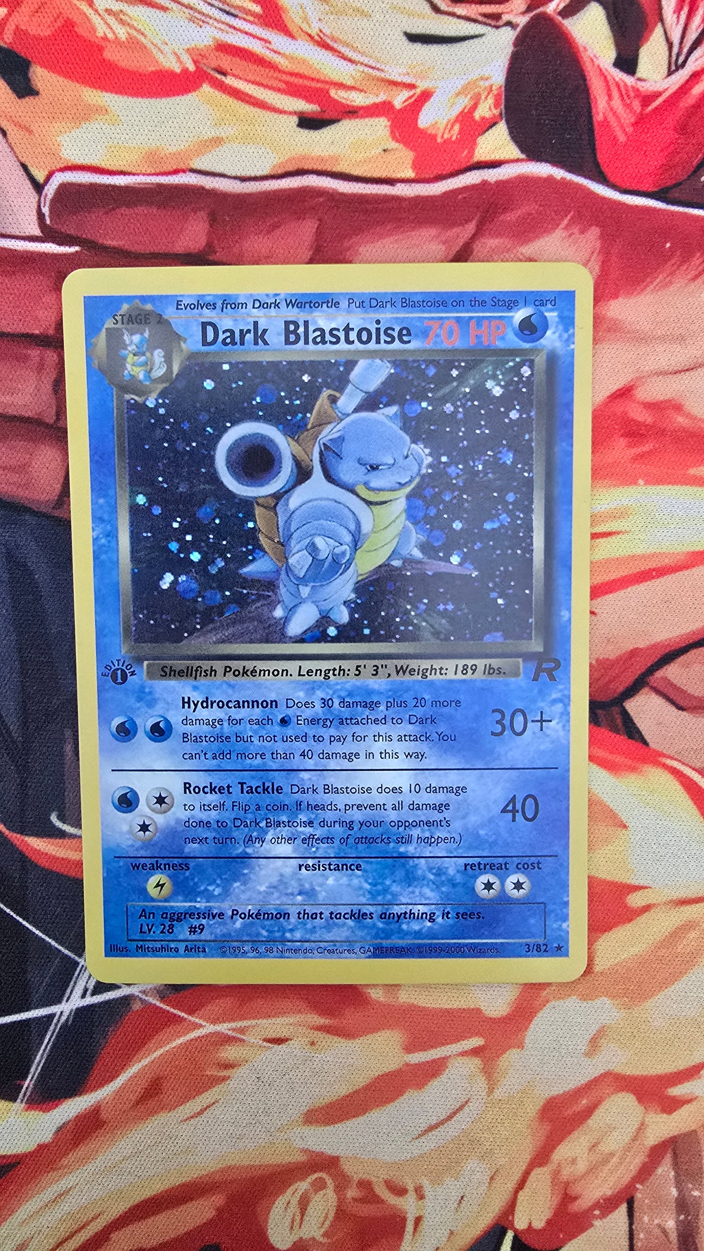 1st Edition Dark Blastoise 3/82 Team Rocket Holo Pokemon TCG Card Proxy