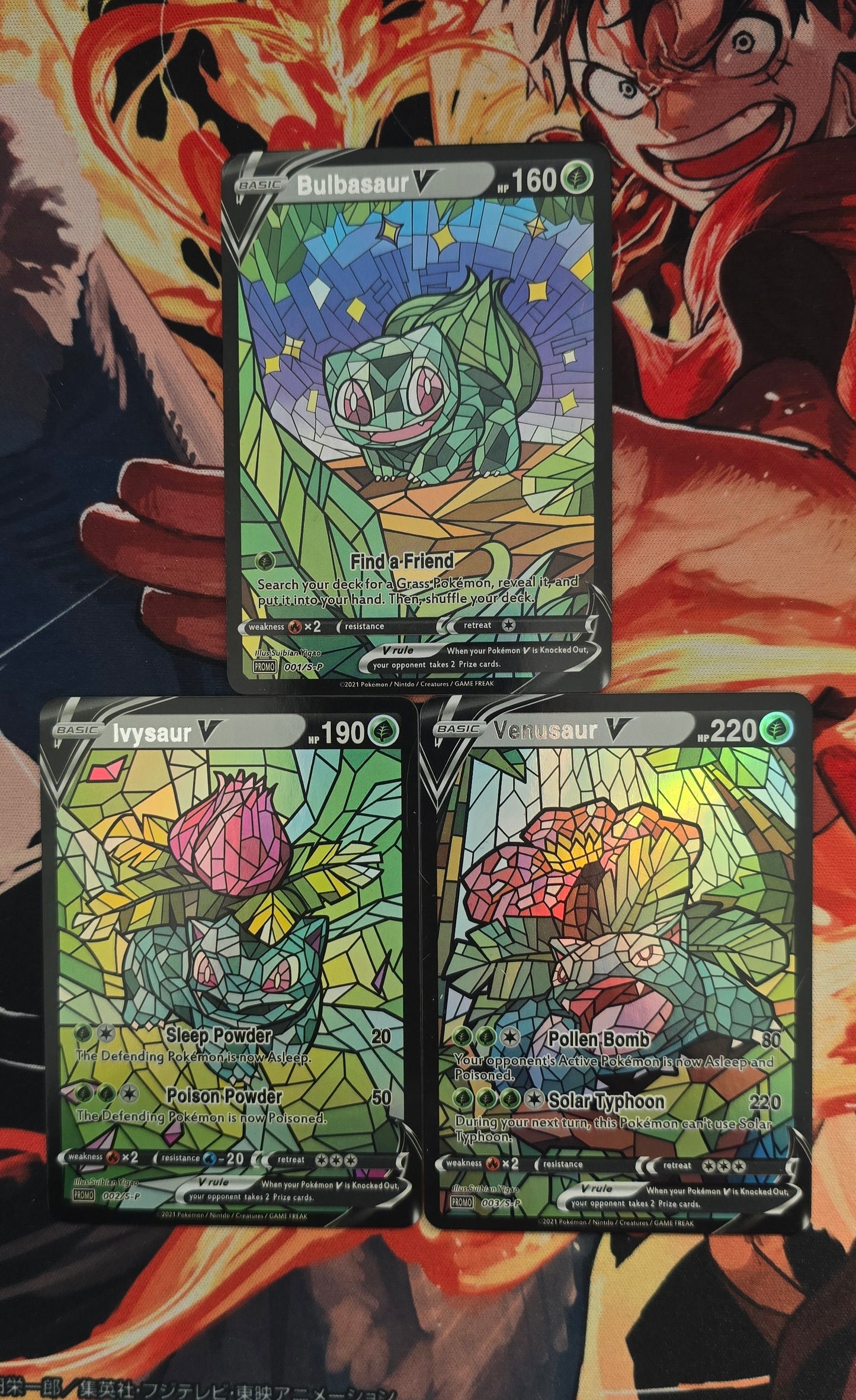 151 Pokemon Kanto Region Mosaic Style Custom Made Cards