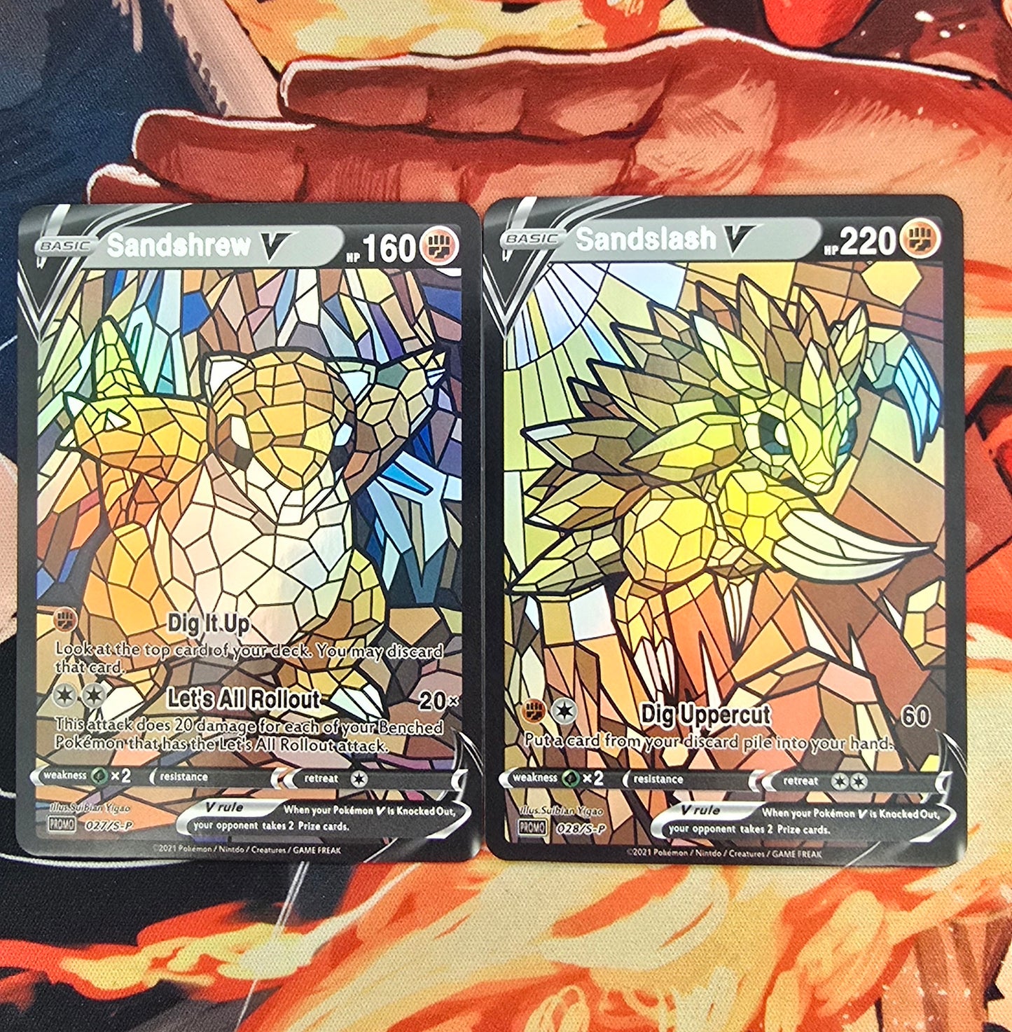 151 Pokemon Kanto Region Mosaic Style Custom Made Cards