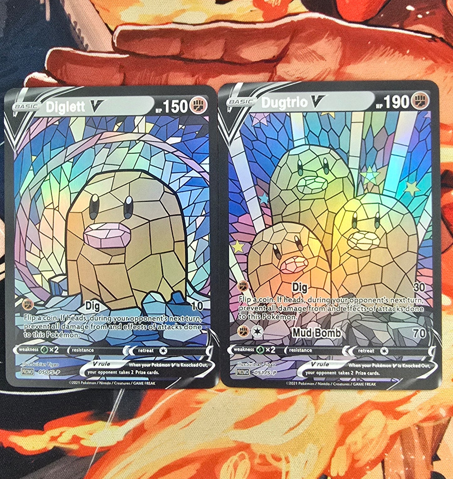 151 Pokemon Kanto Region Mosaic Style Custom Made Cards