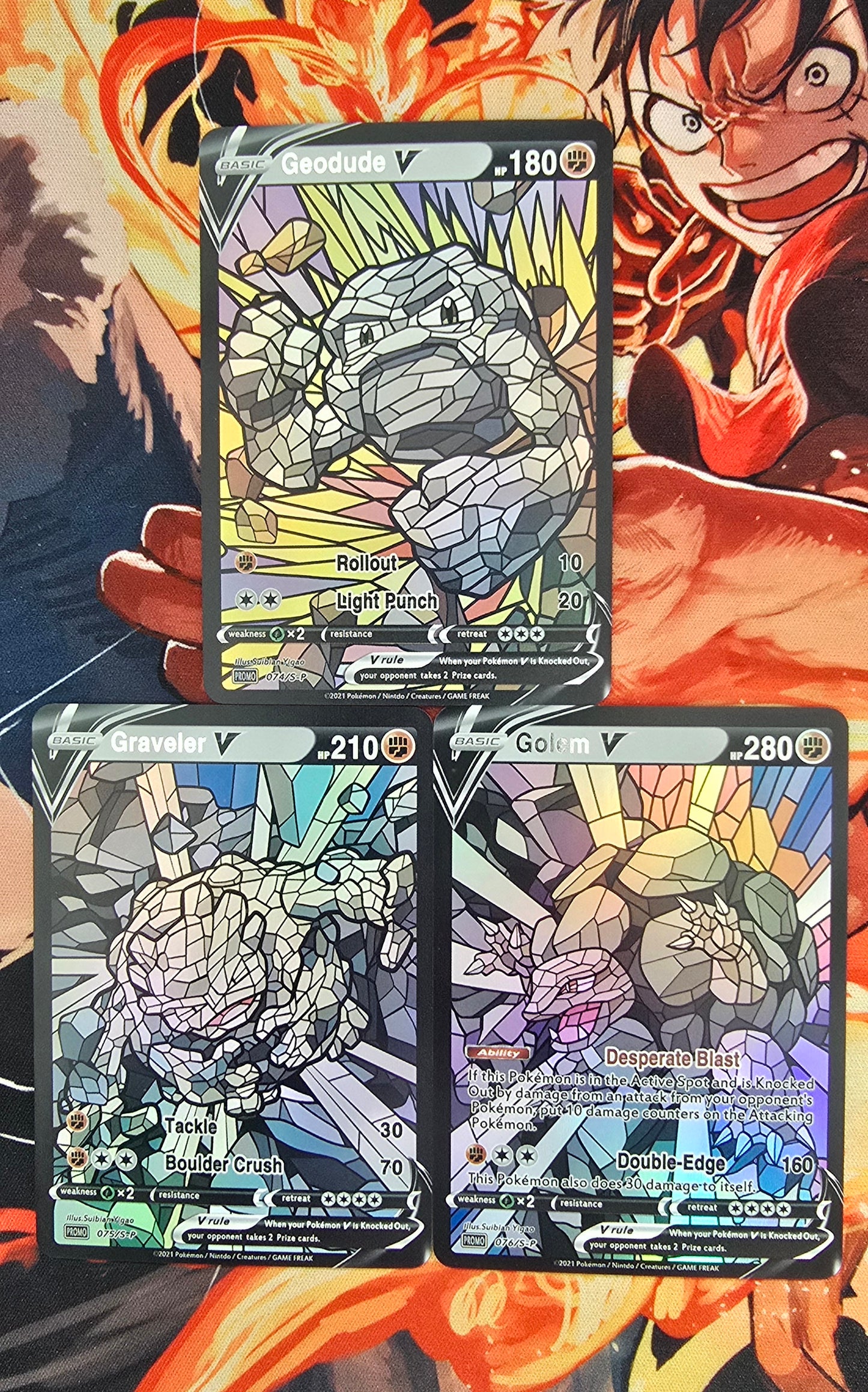 151 Pokemon Kanto Region Mosaic Style Custom Made Cards