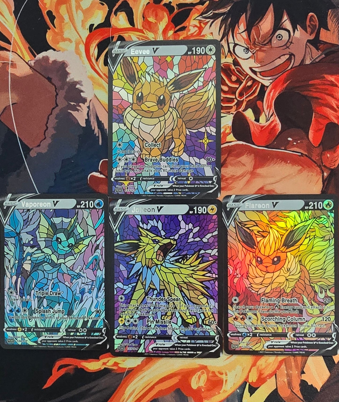 151 Pokemon Kanto Region Mosaic Style Custom Made Cards