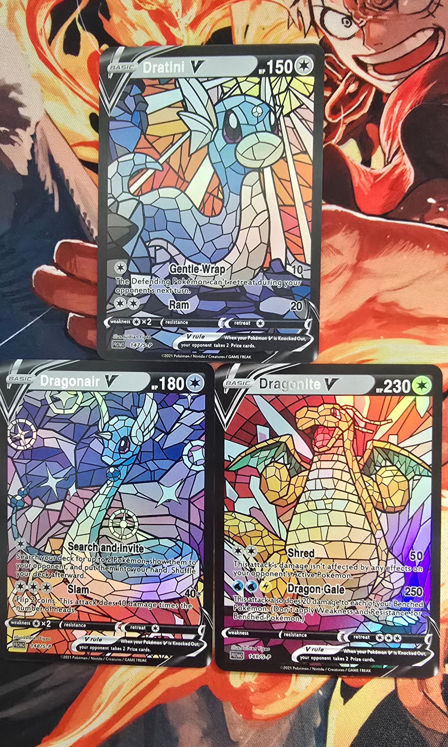 151 Pokemon Kanto Region Mosaic Style Custom Made Cards