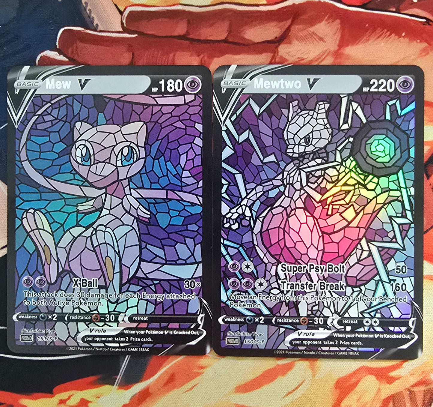 151 Pokemon Kanto Region Mosaic Style Custom Made Cards