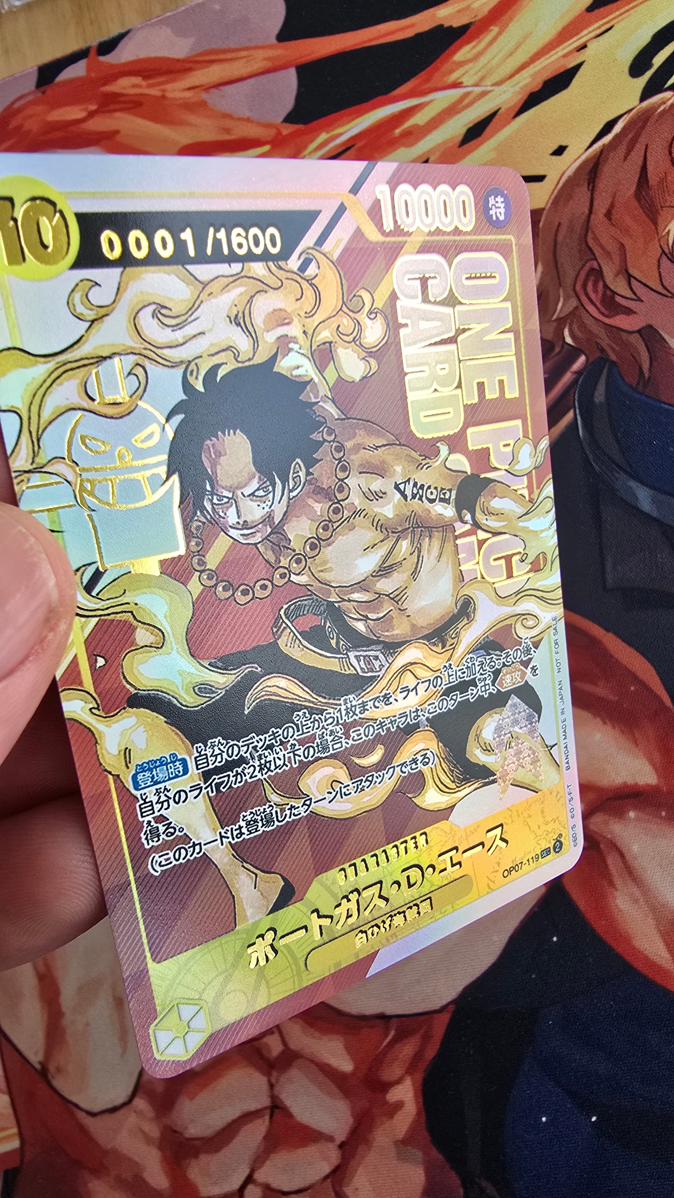 Portgas D Ace OP07-119 Serial Number Top Prize Flagship TCG